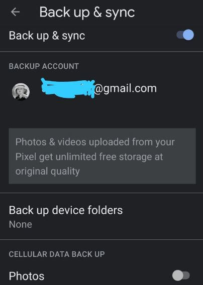 Google Backup-foton