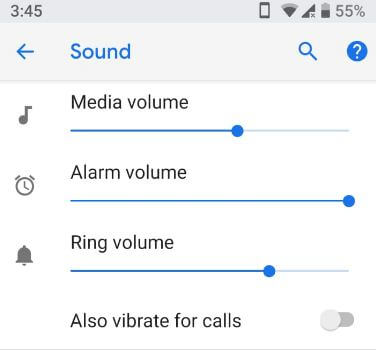 Så här justerar du ringsignalvolymen i Android P 9.0