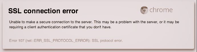 SSL-anslutningsfel Google Chrome-webbläsare: Så här fixar du