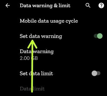 Hur man ställer in datavarning på Pixel 2 och Pixel 2 XL-enheter