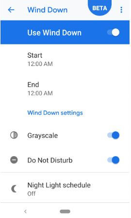 Så här aktiverar du Wind down på Pixel 3